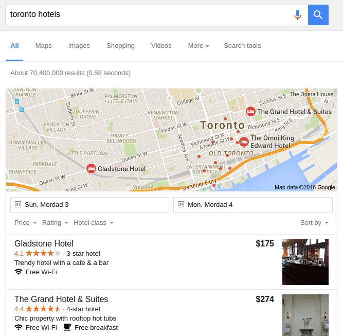هتل یاب گوگل