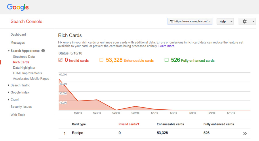 گزارش Rich Cards در گوگل سرچ کنسول