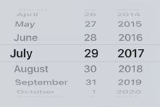انتخاب تاریخ از تقویم iOS