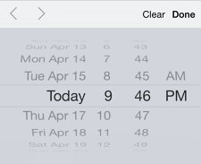 انتخاب زمان و تاریخ در iOS