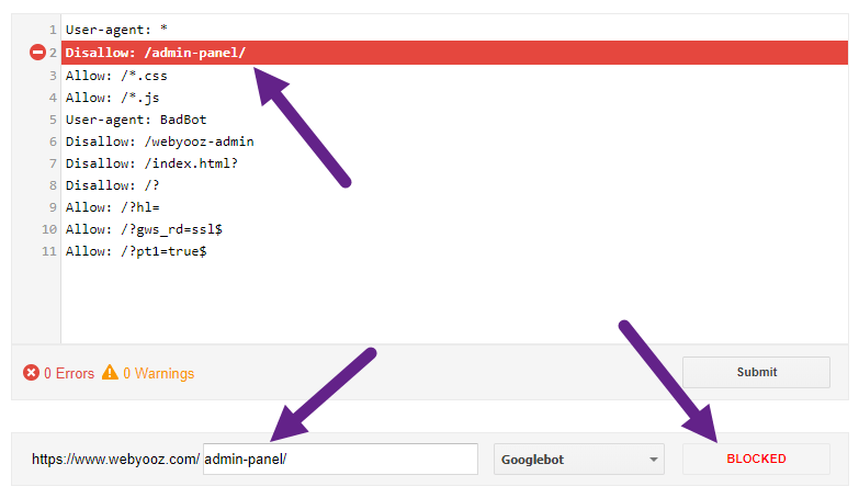 Robots.txt Blocked Rule