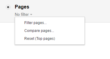 فیلتر Page در Search Analytics سرچ کنسول