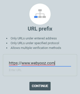 اضافه کردن URL prefix به گوگل سرچ کنسول