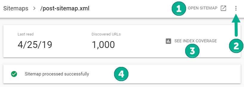 گزارش Sitemap در سرچ کنسول