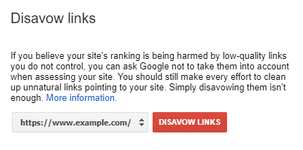 disavow backlinks