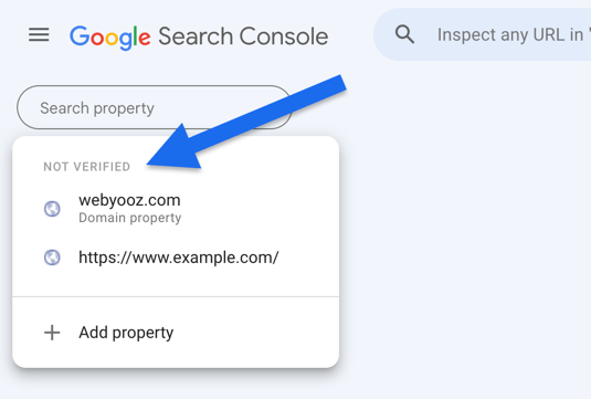 Property های وریفای نشده در گوگل سرچ کنسول
